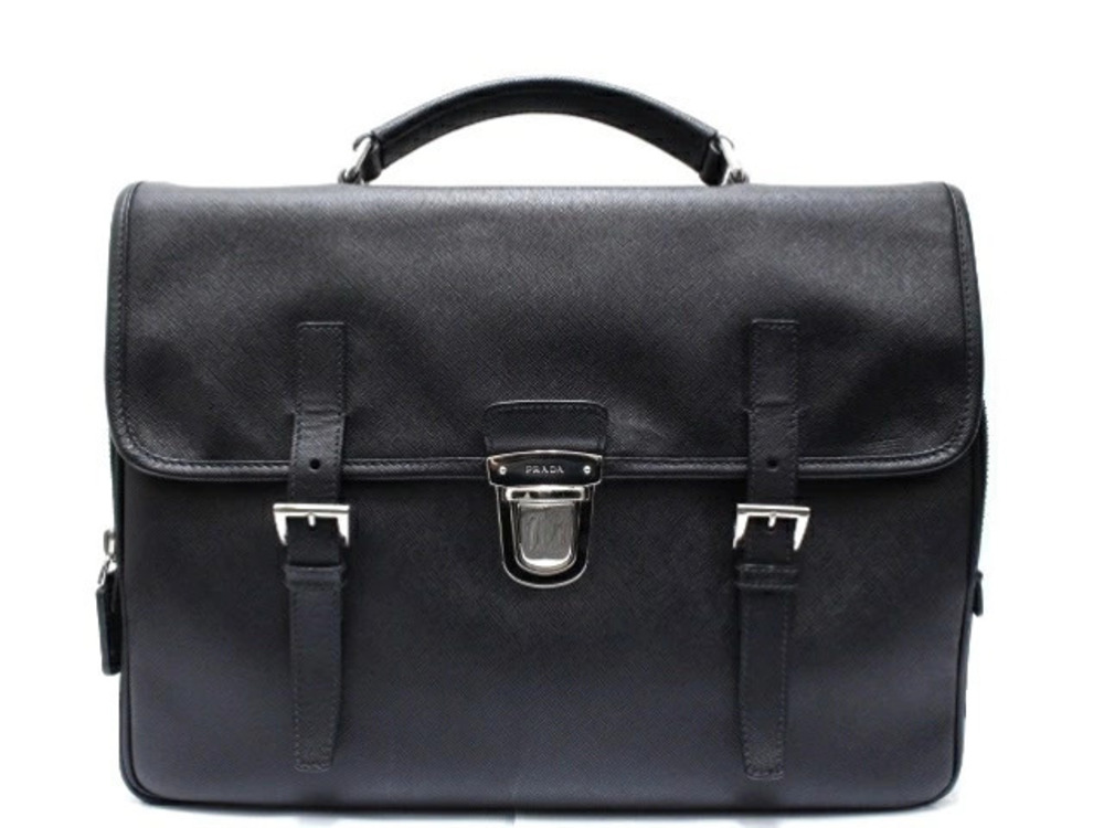 Prada Business Bag Briefcase Tessuto Saffiano Black